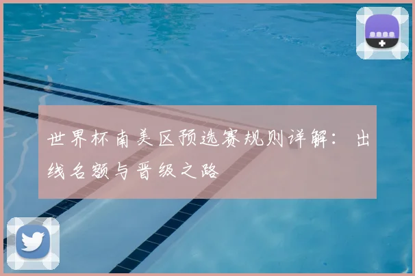 世界杯南美区预选赛规则详解：出线名额与晋级之路